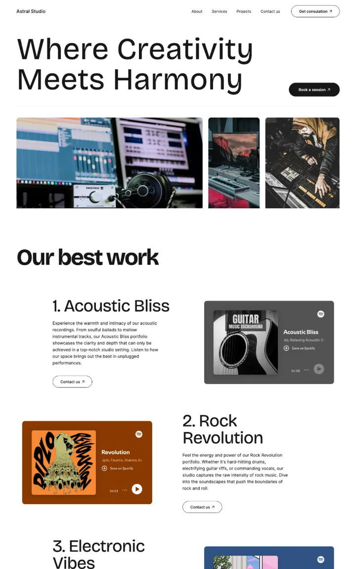Astral Studio portfolio preview