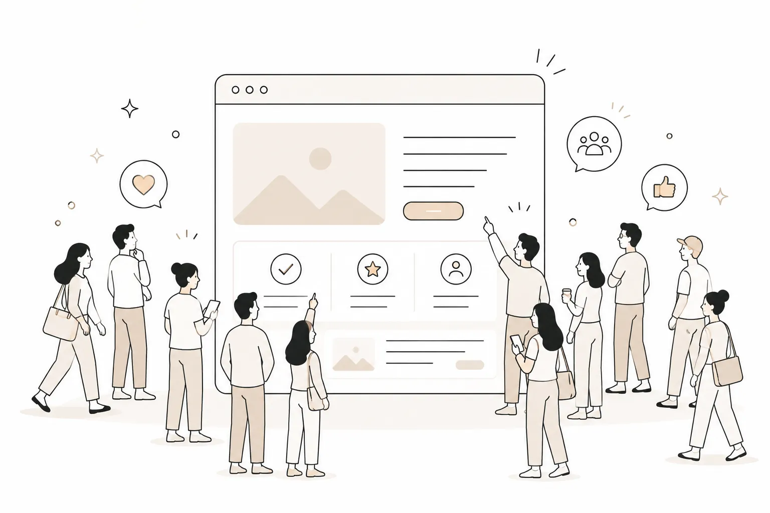 Bring customers illustration