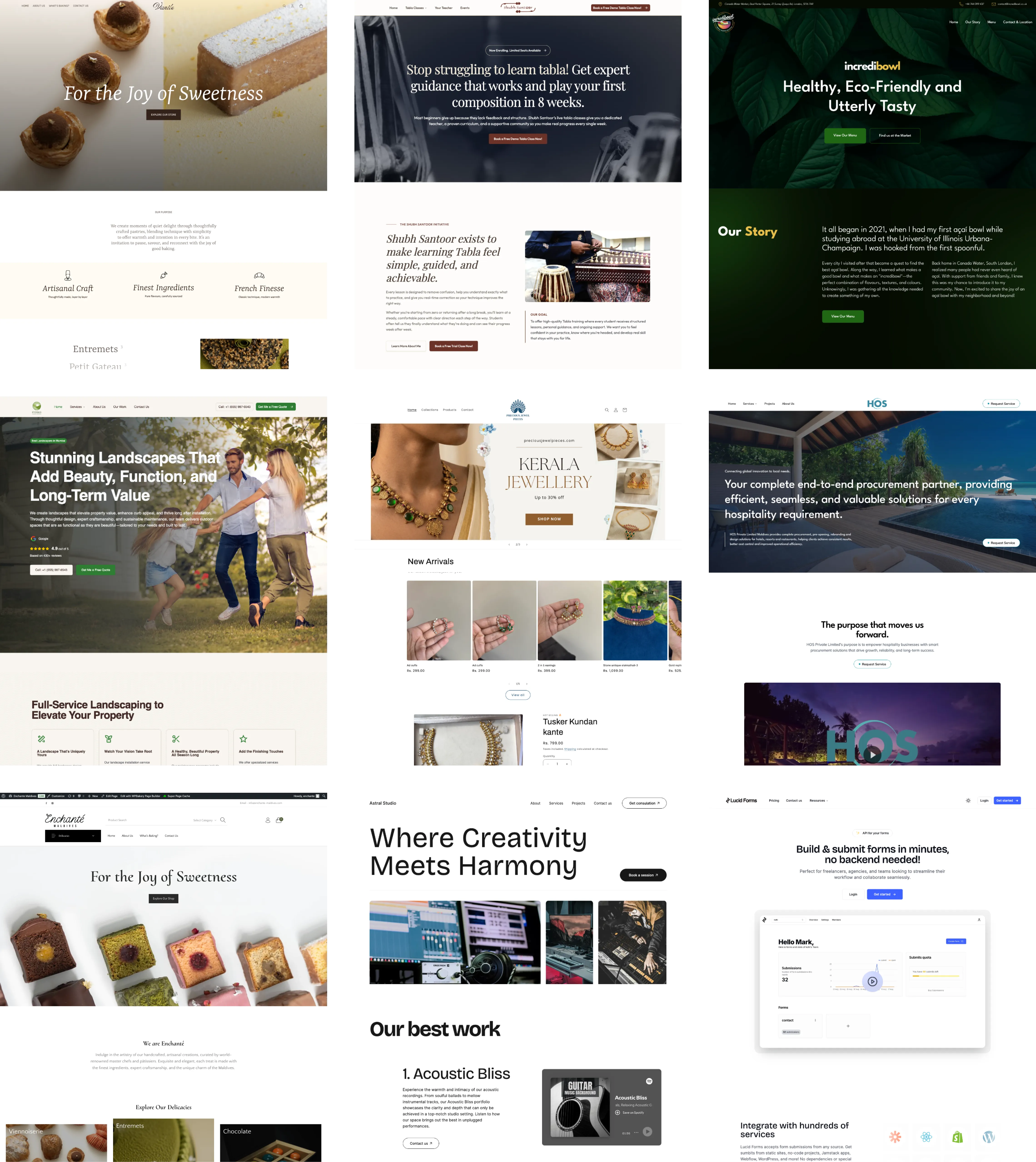 kohi studio portfolio projects grid