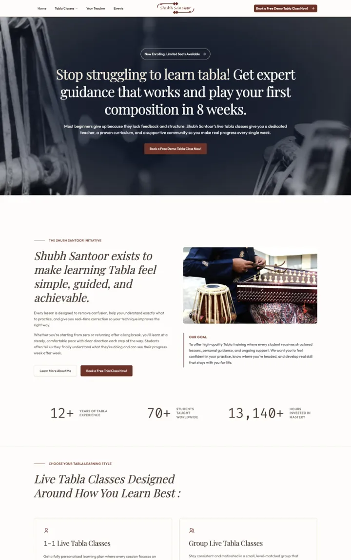 Shubhsantoor portfolio preview