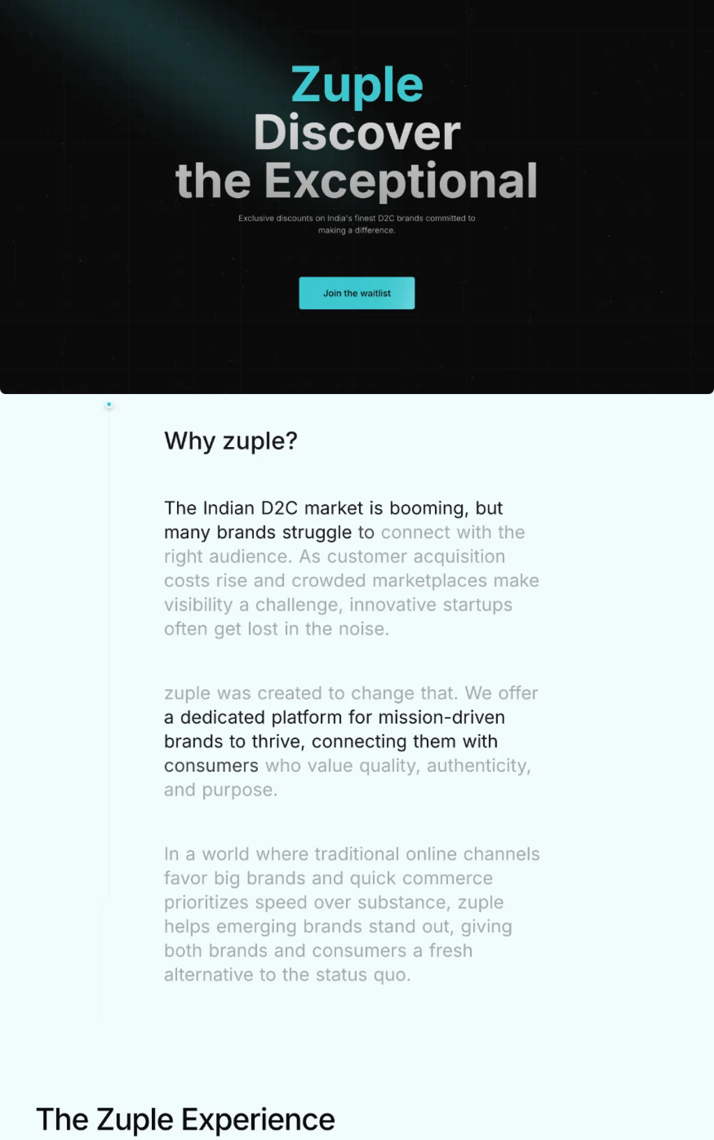 Zuple website design preview
